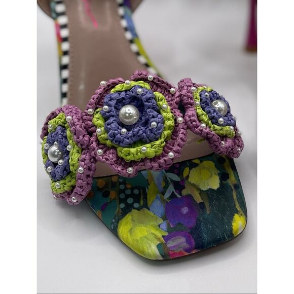 Betsey Johnson Ainsleyy Bright Multi Woman’s Heels 8.5 - Picture 5 of 9